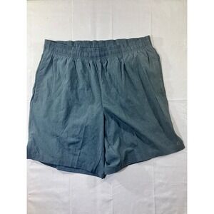 SKORA Qwick Dry Athletic Shorts Mens Medium Blue Elastic Waist‎ Gym Workout